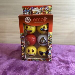 Emoji Official Novelty Fun Golf Balls 6 Pack Multicolor